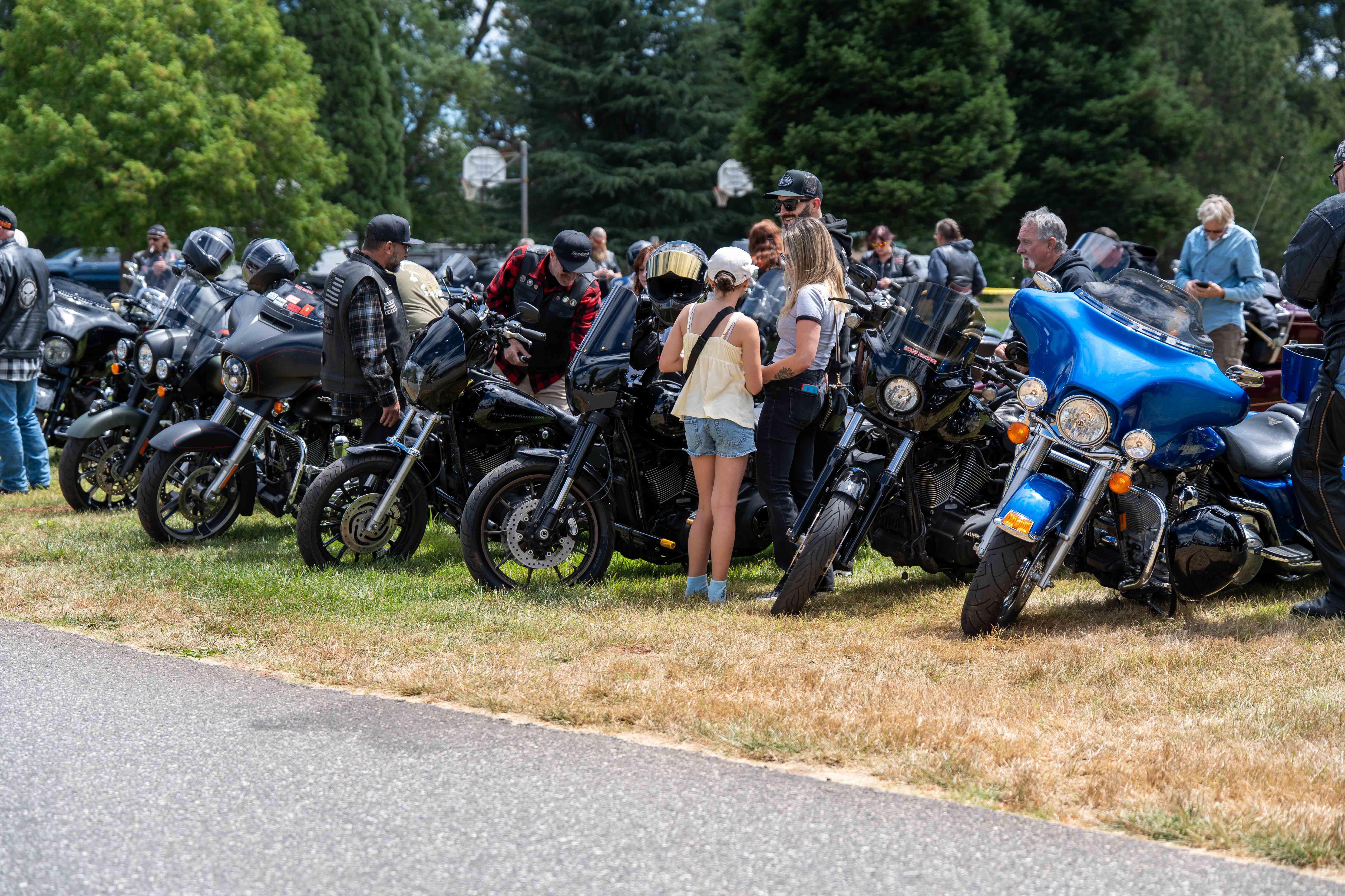 Riders and motorcycles gathered at A Ride For Hope.